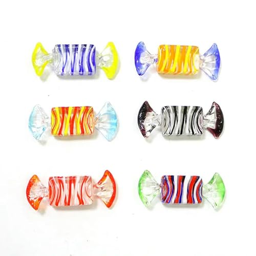 YUANGUIHUI 6 Stück Bunte Vintage-Glas-Süßigkeiten, Süßigkeiten, Basteldekoration, Party, Weihnachtsdekoration, schöne Geschenke von YUANGUIHUI