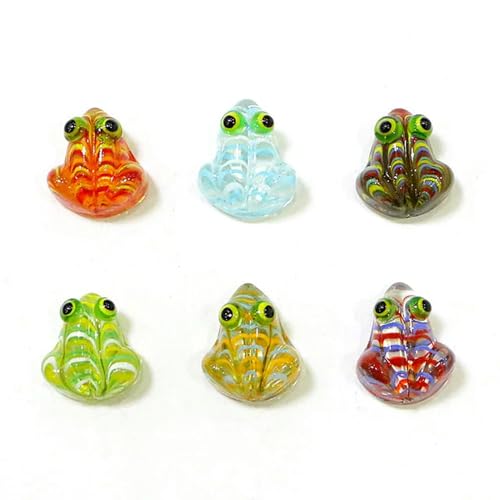 YUANGUIHUI 6 Stück Glas-Frosch-Mini-Figuren, Ornamente, niedliche Tierstatuen, Heim-Schreibtisch, Feengarten-Dekoration YUANGUIHUI 6 Stück Glas-Frosch-Mini-Figuren, Ornamente, niedliche Tierstatuen, Heim-Schreibtisch, Feengarten-Dekoration von YUANGUIHUI