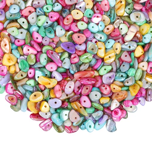 300 Stück Edelsteinperlen Mit Bohrung Edelsteine Mit Loch Unregelmäßige Edelstein Perlen Zum Auffädeln Edelsteinperlen Mit Loch Für Die Schmuckherstellung,Ohrringe,Ring,Diy-zubehör (Lichtfarbe) von YUANHEHE
