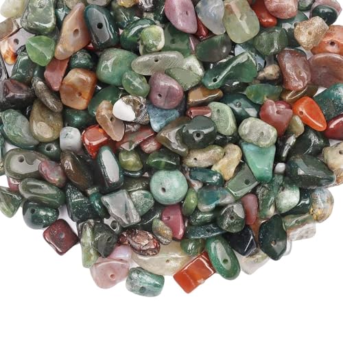300 Stück Edelsteinperlen Mit Bohrung Edelsteine Mit Loch Unregelmäßige Edelstein Perlen Zum Auffädeln Edelsteinperlen Mit Loch Für Die Schmuckherstellung,Ohrringe,Ring,Diy-zubehör (Indischer Achat) 300 Stück Edelsteinperlen Mit Bohrung Edelsteine Mit Loch Unregelmäßige Edelstein Perlen Zum Auffädeln Edelsteinperlen Mit Loch Für Die Schmuckherstellung,Ohrringe,Ring,Diy-zubehör (Indischer Achat) von YUANHEHE