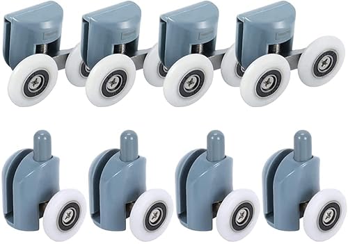 YUANQIAN 8 x 25 mm Duschtürrollen, Kunststoff-Rollen für 4–6 mm Glastüren. von YUANQIAN