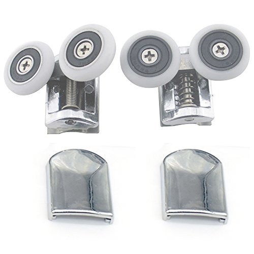 YuanQian Duschtürrollen 26 mm Duschtürrollen 4 Stück (2 oben + 2 unten) von YUANQIAN