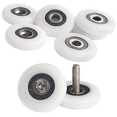 YUANQIAN Duschtürschienen, 19 mm, 8 Stück, mit Schrauben, Weiß von YUANQIAN