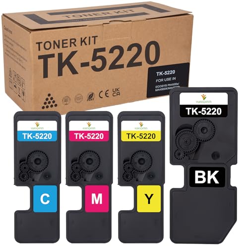 YUANQIMM TK-5220 Toner Kompatibel für Kyocera TK-5220 TK5220 Toner für Kyocera Ecosys M5521cdn M5521cdw P5021cdn P5021cdw Printers TK-5220K TK-5220C TK-5220M TK-5220Y(4-Pack,Schwarz/Cyan/Magenta/Gelb) YUANQIMM TK-5220 Toner Kompatibel für Kyocera TK-5220 TK5220 Toner für Kyocera Ecosys M5521cdn M5521cdw P5021cdn P5021cdw Printers TK-5220K TK-5220C TK-5220M TK-5220Y(4-Pack,Schwarz/Cyan/Magenta/Gelb) von YUANQIMM
