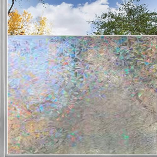 Fensterfolie Blickdicht Sichtschutzfolie 75 x 100 cm Wärmeisolierung Reflektierende Anti UV Ohne Klebstoff Uv-Schutz Glasfolie Folie Sonnenschutzfolie für Büro Und Haus, Laser Fensterfolie Blickdicht Sichtschutzfolie 75 x 100 cm Wärmeisolierung Reflektierende Anti UV Ohne Klebstoff Uv-Schutz Glasfolie Folie Sonnenschutzfolie für Büro Und Haus, Laser von YUANWAN