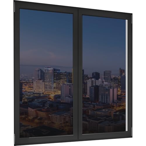 Fensterfolie Selbsthaftend Blickdicht 100 x 800 cm mit Uv-Schutz Und Hitzeschutz Blendschutz Fenster Tönungsfolie Anti UV Sonnenschutzfolie für Haus Geschäfte Büro, Grau von YUANWAN