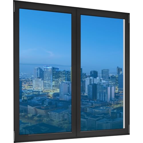 Fensterfolie Selbsthaftend Blickdicht 120 x 800 cm mit Uv-Schutz Und Hitzeschutz Blendschutz Fenster Tönungsfolie Anti UV Sonnenschutzfolie für Haus Geschäfte Büro, Himmelblau von YUANWAN