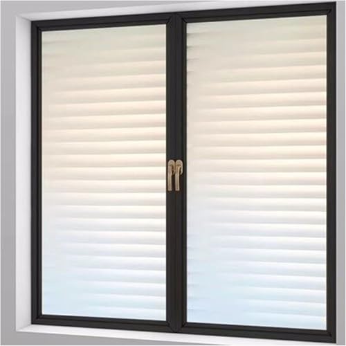 Fensterfolie Selbsthaftend Blickdicht 140 x 100 cm Anti-Uv Wärmeisolierung Anti-Uv Sichtschutz Fensterfolie Selbsthaftend Blickdicht Fensterfolie Milchglas für Büro Und Haus, Jalousie von YUANWAN