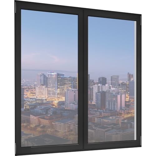 Fensterfolie Selbsthaftend Blickdicht 45 x 800 cm mit Uv-Schutz Und Hitzeschutz Blendschutz Fenster Tönungsfolie Anti UV Sonnenschutzfolie für Haus Geschäfte Büro, Silber von YUANWAN
