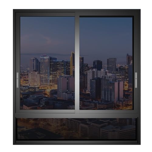 Fensterfolie Selbsthaftend Blickdicht 45 x 900 cm mit Uv-Schutz Und Hitzeschutz Selbstklebend Sichtschutzfolie Fenstertönung Anti-Uv Folie für Fenster Außen & Innen, Grau von YUANWAN