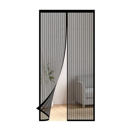 Fliegengitter Tür Magnet 125 x 256 cm mit Kinderleichter Reißfest Insektenschutz Tür für Balkontür/Terrassentür, Schwarz Fliegengitter Tür Magnet 125 x 256 cm mit Kinderleichter Reißfest Insektenschutz Tür für Balkontür/Terrassentür, Schwarz von YUANWAN