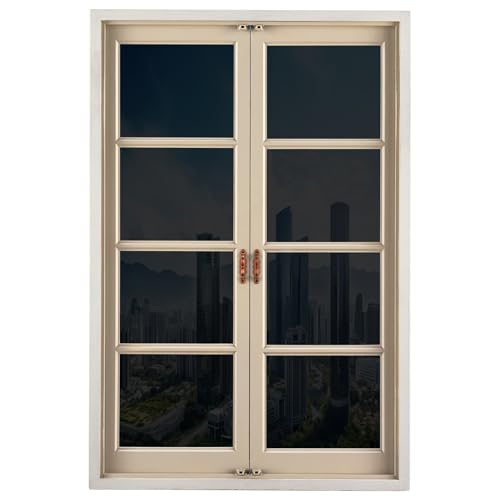 Reflektierende Fensterfolie 120 x 200 cm mit Uv-Schutz Und Hitzeschutz Sonnenschutz Sichtschutz Fensterfolie UV Schutz Spiegelfolie für Büro Und Haus, Schwarz Reflektierende Fensterfolie 120 x 200 cm mit Uv-Schutz Und Hitzeschutz Sonnenschutz Sichtschutz Fensterfolie UV Schutz Spiegelfolie für Büro Und Haus, Schwarz von YUANWAN