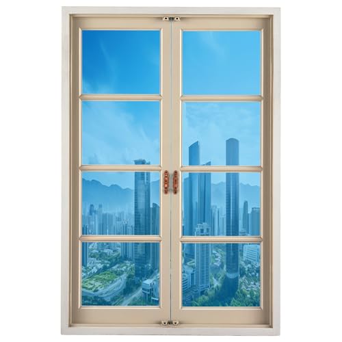 Reflektierende Fensterfolie 20 x 100 cm mit Uv-Schutz Und Hitzeschutz Sonnenschutz Sichtschutz Fensterfolie UV Schutz Spiegelfolie für Büro Und Haus, Himmelblau Reflektierende Fensterfolie 20 x 100 cm mit Uv-Schutz Und Hitzeschutz Sonnenschutz Sichtschutz Fensterfolie UV Schutz Spiegelfolie für Büro Und Haus, Himmelblau von YUANWAN