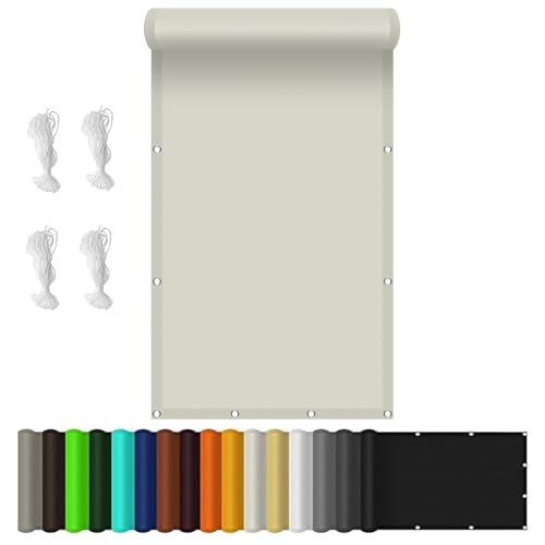 Sonnensegel Balkon 1.3 x 3.2 m UV Schutz Windschutz Wetterschutz Sonnenschutz-Beschattungstuch Sonnensegel mit Ösen mit Ösen Und Befestigungsseile für Balkon Terrasse, cremefarben Sonnensegel Balkon 1.3 x 3.2 m UV Schutz Windschutz Wetterschutz Sonnenschutz-Beschattungstuch Sonnensegel mit Ösen mit Ösen Und Befestigungsseile für Balkon Terrasse, cremefarben von YUANWAN
