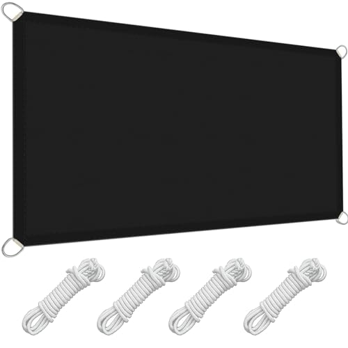 Sonnensegel Sonnenschutz Windschutz 1.2 x 5.5 m Wasserabweisend Windabweisend Sonnensegel Segeltuch Wasserdicht mit Befestigungsset für Balkon Terrasse Garten, Schwarz Sonnensegel Sonnenschutz Windschutz 1.2 x 5.5 m Wasserabweisend Windabweisend Sonnensegel Segeltuch Wasserdicht mit Befestigungsset für Balkon Terrasse Garten, Schwarz von YUANWAN