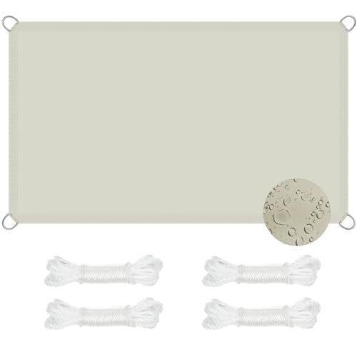 Sonnensegel Sonnenschutz Windschutz 3 x 3.5 m Wetterbeständiger Sonnenschutz Sonnensegel Rechteckig Wasserdicht mit Befestigungsset für Garten Outdoor, Beige Sonnensegel Sonnenschutz Windschutz 3 x 3.5 m Wetterbeständiger Sonnenschutz Sonnensegel Rechteckig Wasserdicht mit Befestigungsset für Garten Outdoor, Beige von YUANWAN