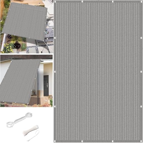 Sonnensegel inkl Befestigungsseile 2.5 x 3 m Winddicht Wasserdurchlässig Leichter Und Atmungsaktiver Sonnenschutznetz mit Befestigungs Kit für Camping, Hellgrau Sonnensegel inkl Befestigungsseile 2.5 x 3 m Winddicht Wasserdurchlässig Leichter Und Atmungsaktiver Sonnenschutznetz mit Befestigungs Kit für Camping, Hellgrau von YUANWAN