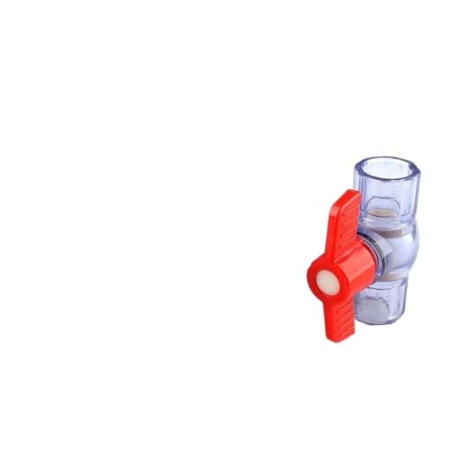 20-63mm UPVC Gleich Gerade Kugelhahn Garten Bewässerungsschlauch Anschlussarmaturen Aquarium Transparent Schalter Kugelhahn(Inner dia 32mm) von YUANYAO