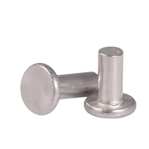 GB109 Aluminium-Vollnieten AL Knock Flachkopfniet M2-M8 (Size : 20mm, Color : M8 (50Pcs)) von YUANYAO