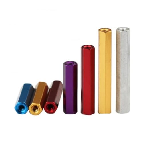 YUANYAO 10 stücke M2 M2.5 M3 Splitter Rot Zurück Tiefe Blau Hellblau Gloden Lila Orange Aluminium Hex Standoff Spacer(Light Blue,20MM_M2 10PCS) von YUANYAO