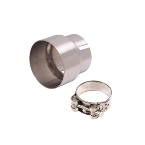 YUANYAO Geeignet for Motorrad-Auspuffreduzierrohr-Verbindungsrohradapter-Reduzierstück aus Edelstahl for Schalldämpfer-Auspuffrohr(51mm-62mm) von YUANYAO