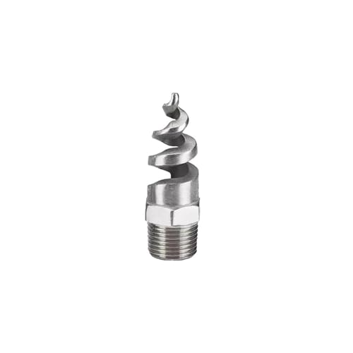 Hohlkegel-Brunnendüse für den Außenbereich, spiralförmiger Nebelstrahl, SS316, Edelstahl, Wassersprühdüse für Garten, Teich, Terrasse (3,2 cm) von YUANYIYS