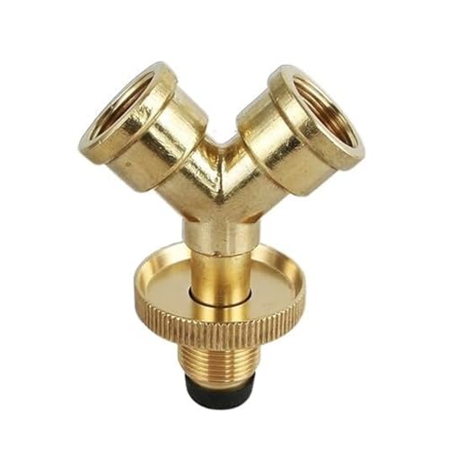 YUANYIYS Propan Y-Verteiler Adapter für Gastanks, Messing Campingkocher Anschluss mit Dual-Ausgang, polierte Oberfläche YUANYIYS Propan Y-Verteiler Adapter für Gastanks, Messing Campingkocher Anschluss mit Dual-Ausgang, polierte Oberfläche von YUANYIYS
