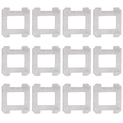 YUANYUU 12 Stück Reinigungspads, für Ecovacs Winbot W1/W1 Pro, Reinigungstuch Ersatzteile, Mikrofaser Wischmop Waschbar, für Fensterstaubsauger, Wischtücher Wiederverwendbare von YUANYUU