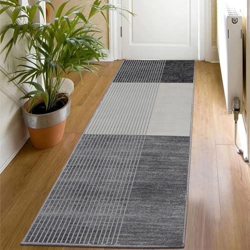 YUANZHI Läufer Teppich Flur Modern 90 x 270 cm Langlebig & strapazierfähig Küchenläufer Flurläufer, Balkonteppiche, Anpassbar, für Korridor Wohnzimmer Küche, B von YUANZHI