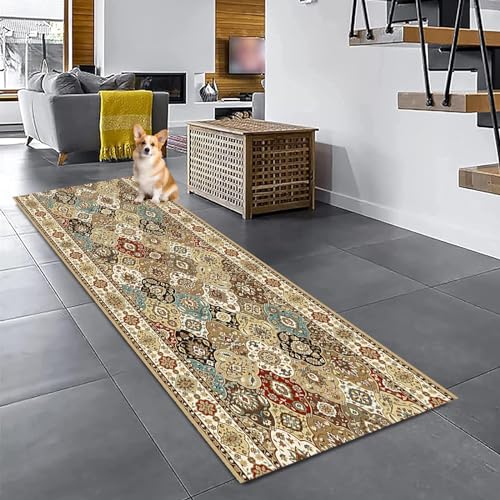 YUANZHI Teppich Läufer für Küche 50 x 70 cm Langlebig & strapazierfähig Teppichläufer mit Muster, Anpassbar, für Korridor Wohnzimmer Küche, A von YUANZHI