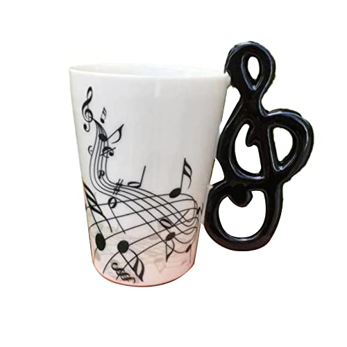 250 ml Keramiktasse mit Musikinstrument-Griff, Kaffeetasse 250 ml Keramiktasse mit Musikinstrument-Griff, Kaffeetasse von YUANstore