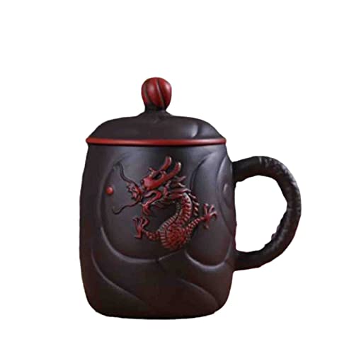 Purple Clay Chinese Embossed Dragon Teacups Creative Retro Tea Mug with Lid and Infuser Handmade Water Cup Drinkware Gifts Purple Clay Chinese Embossed Dragon Teacups Creative Retro Tea Mug with Lid and Infuser Handmade Water Cup Drinkware Gifts von YUANstore