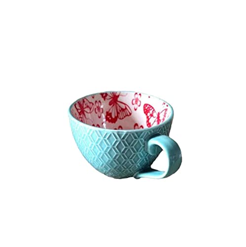 Retro Defekt Kreative nordische geprägte Persönlichkeit Keramik Tasse Dessert Müsli Frühstück Milch Kaffeetasse Kawaii Tasse von YUANstore