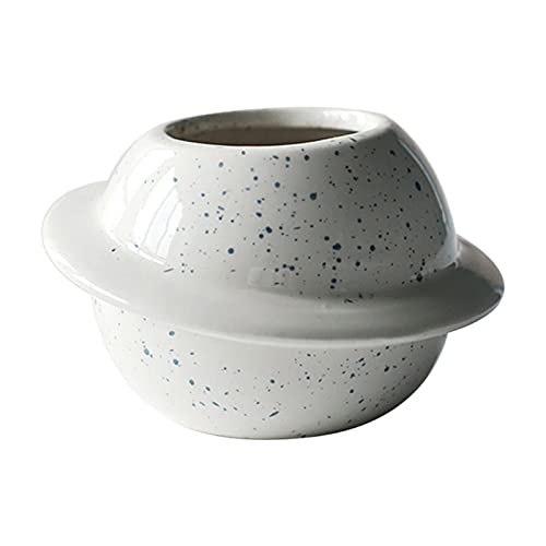 YUANstore Sukkulenten Blumentopf Desktop Dekor Keramik Vase Kreative Blumentopf Planet Form Für Kleine Pflanzen Porzellan Für Sukkulenten Niedlich von YUANstore