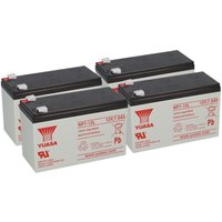Yuasa - 4x Blei-Akku NP7-12L Pb 12V 7Ah VdS, Faston 6,3 usv von YUASA