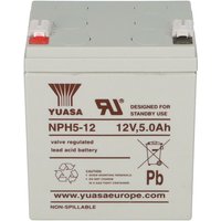 Yuasa - Blei-Akku NPH5-12 Pb 12V / 5Ah Hochstromakku, Faston 6,3 von YUASA