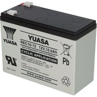 Yuasa - Blei-Akku REC10-12 Pb 12V / 10Ah Zyklenfest, Faston 6,3 mm von YUASA