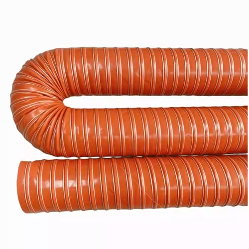 1 Stück 1 bis 12 Zoll Autogasleitungsschlauch - Flexibler Silikon-Bremskühlkanal, 1 m bis 10 m Länge, Trocknerentlüftungs-Abluftschlauch(L4meters ID51mm) von YUBAOLI