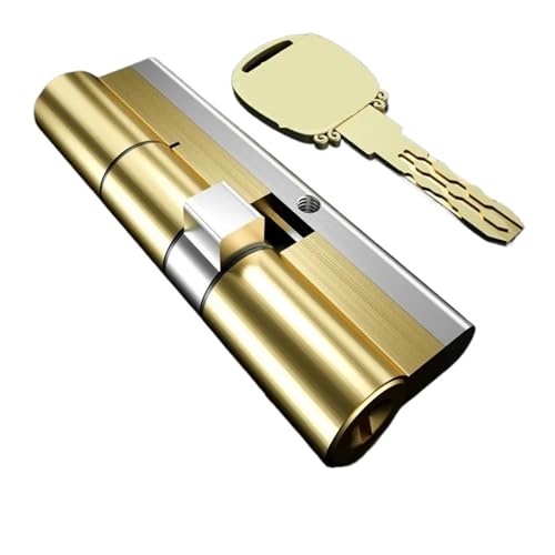 1 Stück 65–115 mm Schließzylinder nach europäischem Standard – 10 Stück Hauptschlüssel, Messing-Doppelschließzylinder for Außentüren(90=32.5+57.5) von YUBAOLI