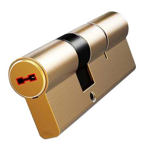 1 Stück Hochsicherheits-Zylinderschloss for Eingangstüren – 7 bunte Schlüssel im Lieferumfang enthalten, Messingkonstruktion, einfache Installation(90=45+45) von YUBAOLI