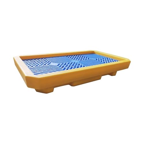 1 Stück Industrie-Auffangpalette – Modulare, stapelbare Fasslagerlösung mit auslaufsicherem Abfluss for die Garage(67x37.5x12cm) von YUBAOLI