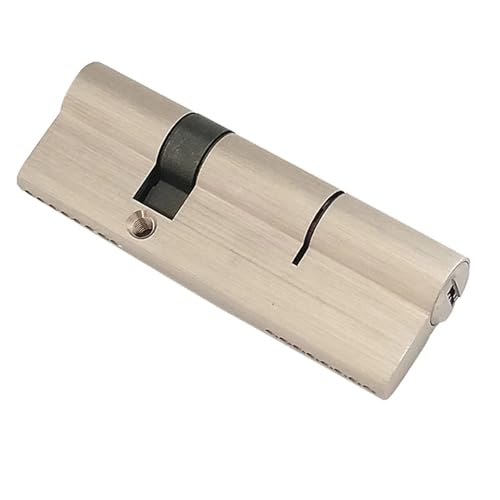 1 Stück asymmetrischer Schließzylinder aus Messing mit 5 Schlüsseln – doppelseitiger feuerfester Türschlosskern for erhöhte Sicherheit(80mmb) von YUBAOLI