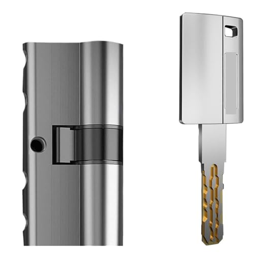 1 Stück gängiges Standard-Zylinderschloss for Eingangstüren – Hochsichere Messing-Schlüsselschlösser mit 8 Schlüsseln aus Legierung – for Türen und Terrassentüren(85=42.5+42.5) von YUBAOLI