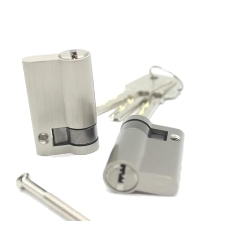 1 Stück unsichtbarer Türschlosszylinder mit Knauf – Sicherheitsschloss aus Messing for feuerfeste Türen, geeignet for Terrassenschiebetüren(45mm) von YUBAOLI