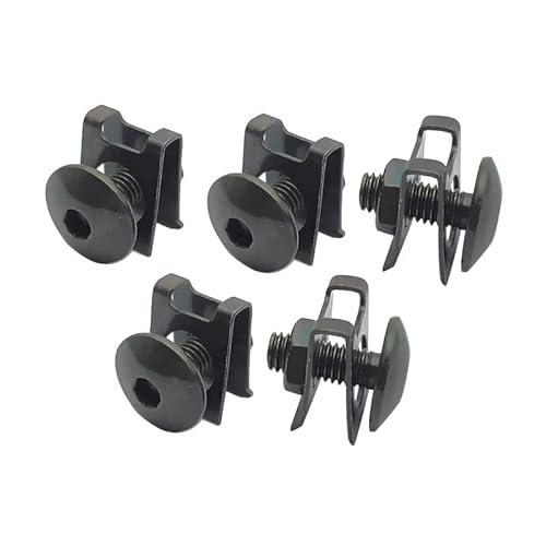 10/5 Sets Motorrad-Roller ATV Moped M6 6 mm Kunststoff-Abdeckungsschraube Bolzen & U-Typ-Clips mit Mutter – langlebige Eisenbefestigungen(5 Sets) von YUBAOLI