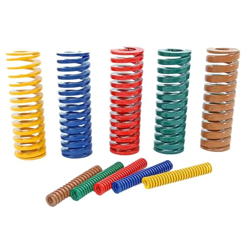 Druckfedern mit Außendurchmesser 10 mm/Innendurchmesser 5 mm for leichte/mittlere/schwere Belastungen – anpassbare Längen von 15 mm bis 125 mm(TM Red,10x5x55mm-2pc) von YUBAOLI