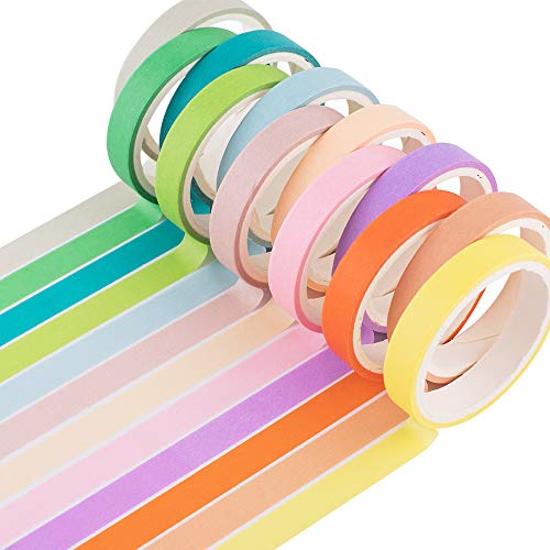 YUBBAEX Washi Tape, 12 Rollen Masking Tape Süßigkeiten Klebeband bunt für Scrapbooking DIY Handwerk (Süßigkeiten 8mm breit) von YUBBAEX