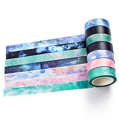 Yubbaex Washi Tape Pastell Masking Tape Klebeband Bunt für Heimwerker, Dekoratives Handwerk, Geschenkverpackung, Scrapbook von YUBBAEX