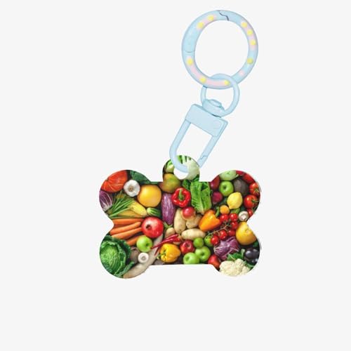 Hundemarke aus Acryl mit frischem Obst und Gemüse, Hundemarke für den Urlaub für Tierliebhaber, Geschenk für Hunde Hundemarke aus Acryl mit frischem Obst und Gemüse, Hundemarke für den Urlaub für Tierliebhaber, Geschenk für Hunde von YUBVCF