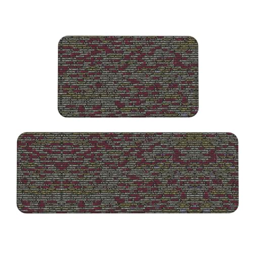 Programmierer Programmiercode Anti-Rutsch-Küchenmatte 2er Set Ergonomische Stehunterlagen für Küche, Bar, Schreibtisch Programmierer Programmiercode Anti-Rutsch-Küchenmatte 2er Set Ergonomische Stehunterlagen für Küche, Bar, Schreibtisch von YUBVCF